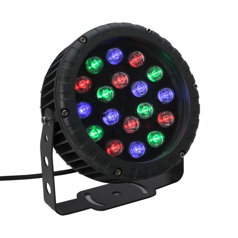 DMX512 Control RGB Changing Round Shape LED Outdoor Flood Light 18W